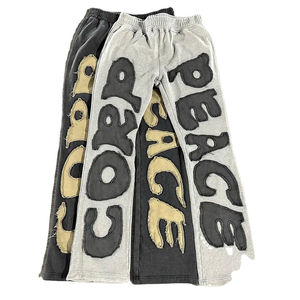 Pantalones Deportivos Personalizados con Bordado, Estilo Patchwork Desgastado, Sudadera con Capucha, Pantalones Deportivos para Hombre, Estilo Acampanado, Lavado Ácido, Trajes Deportivos, Muestra Gratis - Product Image 6