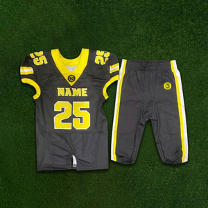 Uniforme de fútbol americano para niños, personalizable, transpirable, manga corta, talla grande, fabricado en Pakistán, técnica de sublimación - Product Image 4