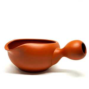 Bouilloire à col de cygne rouge Shudei Yuzamashi, artisanale, en céramique Tokoname - Product Image 3