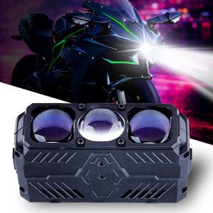 Phares LED à haute puissance 220W 45000LM CSP3570 Evil Eye, feux de calandre pour Ford F150 Truck 4x4 Offroad, film bleu - Product Image 5