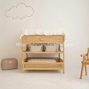 Cambiadores de Mimbre Tejido al por Mayor para Bebés, Cambiadores con Cajones y Armarios de Almacenamiento, Hechos en Vietnam. - Product Image 1
