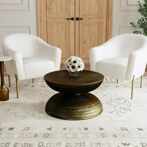 Table basse en fer noir moderne artisanale de luxe avec finition en zinc antique pour la décoration intérieure minimaliste - Product Image 4