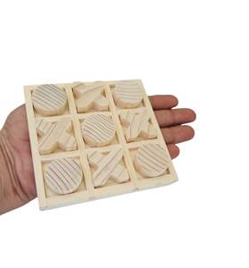 Juego de Tres en Raya de Madera Artesanal de Primera Calidad con Construcción Sólida para Niños, Adultos y Familia, Juego de Estrategia Clásico - Product Image 6