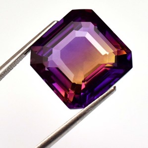 Excellente qualité Wow naturel certifié bolivie amétrine 17.50 Ct Asscher coupe pierre précieuse en vrac pour une utilisation de bague prix de gros gemmes - Product Image 4
