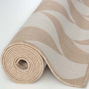 <b>Outdoor</b> Reversible Polypropylene <b>Rug</b> Modern Beige Indoor-<b>Outdoor</b> Carpet Washable Flat Weave - Product Image 5