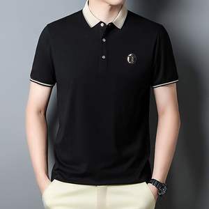 Suministro al por mayor de algodón genuino 100% de estilo informal para hombre para camiseta de polo BD, prenda de punto hecha con patrón sólido teñido - Product Image 6