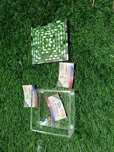 โถลูกอมอาราบิกที่มีฝาปิดไข่มุกสีรุ้งภาชนะอะคริลิคสุดหรูสำหรับจัดแสดงขนมหวานถั่วและบนโต๊ะ - Product Image 2