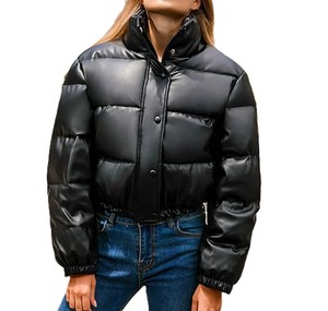 Veste d'hiver personnalisée en couleur en gros Veste bouffante coupe-vent de qualité supérieure Veste décontractée et élégante pour femmes - Product Image 1