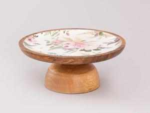 Base para Pastel de Madera Hecha a Mano, Ecológica, Personalizable, Única, con Atractivas Patas de Metal de Latón para Decoración del Hogar y Exhibición de Postres - Product Image 2