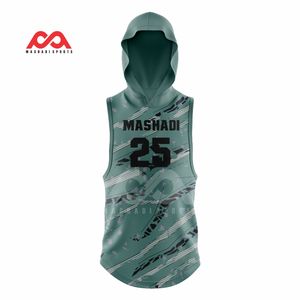 Sin mangas capucha bandera uniformes de fútbol conjuntos de alta calidad sublimación impresión hombres 7v7 uniformes de fútbol al por mayor - Product Image 4