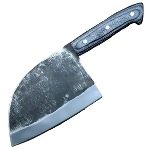 Профессиональный ручной Кованый шеф-повара из высокоуглеродистой стали (1095), кухонный мясницкий нож Nakiri, мясницкий нож