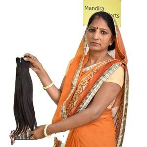 Pas cher brut naturel aucun traitement chimique avec dentelle vendeur en vrac ondulé temple indien cheveux humains - Product Image 5