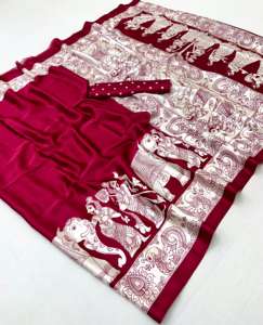 Lancement d'une nouvelle collection incroyable de saris pour vous Catalogue: Pure Ajrakh Saree : Modal Satin Ajrakh Print Saree - Product Image 5