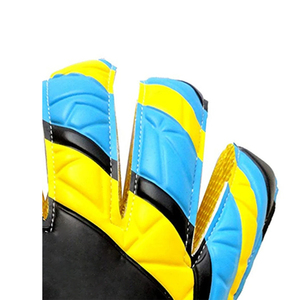 Gants de gardien de but KATBROS INDUSTRY jaunes et bleus en PU antidérapants, à doigts complets, avec fermeture auto-agrippante réglable et motif en caoutchouc en relief - Product Image 5
