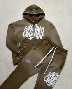 High Quality Custom Casual Clothing Blank Plain Vintage Pullover Tracksuits Set for <b>Men</b> <b>Top</b> Selling <b>Sweat</b> Suits For Man - Product Image 5