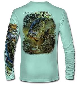 เสื้อฮู้ดลายปลาสำหรับผู้ชายและผู้หญิงเสื้อมีฮู้ดสำหรับผู้ชายกลางแจ้งแห้งเร็ว100% โพลีเอสเตอร์ระเหิดจากโรงงาน - Product Image 2