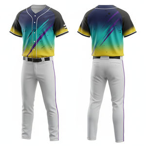 Uniforme de Béisbol de la Mejor Calidad, 100% Poliéster, Ligero, con Diseño de Nombre del Equipo, Ropa Deportiva para Verano e Invierno - Product Image 5