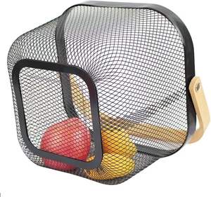 Multi-Functional Hanging Kitchen Organizer <b>Basket</b> Metal Fruit Bin for <b>Food</b> Storage - Product Image 4