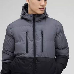 Veste matelassée surdimensionnée pour homme, personnalisée, de marque, avec logo OEM, col montant, coupe-vent, réversible, écologique, brillante - Product Image 5