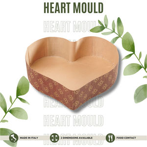 Moules à gâteaux en forme de cœur personnalisables fabriqués en Italie Cellulose pure antiadhésive allant au micro-ondes et au four - Product Image 2