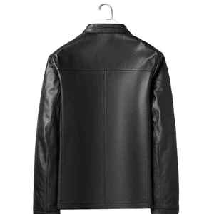 Nouvelle veste en cuir de haute qualité et de qualité supérieure pour hommes, veste de motard en cuir marron de marque élégante, haut de gamme, vêtements d'extérieur en cuir - Product Image 2