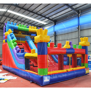 Castillo Inflable de PVC Comercial para Exteriores, Tobogán Seco, Color Personalizado, para Uso Escolar, Casa de Brinco para Niños - Product Image 2