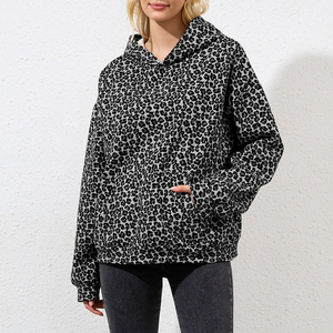 เสื้อฮู้ดลายเสือดาวแขนยาวแฟชั่นลำลองสำหรับผู้หญิง คุณภาพพรีเมียม เสื้อกันหนาวสำหรับผู้หญิง - Product Image 5