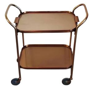 Interior Design Luxury <b>Furniture</b> Metal and Wood Trolley Black Plated Finished Table Trolley Hotel Restaurant <b>Furniture</b> Luxury - Product Image 4