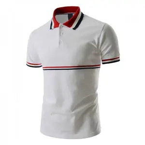 Polo de uniforme para hombre, Camiseta 100% de algodón con forro bordado, de Golf, venta al por mayor, precio barato - Product Image 1