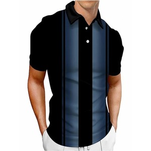 เสื้อโปโลแขนสั้นพิมพ์ลายสีบล็อก3D ลำลองสำหรับผู้ชายฤดูร้อนเสื้อโอเวอร์ไซซ์เสื้อยืดคอกลมแขนสั้นสีสันสดใสเสื้อเจอร์ซีย์ - Product Image 6