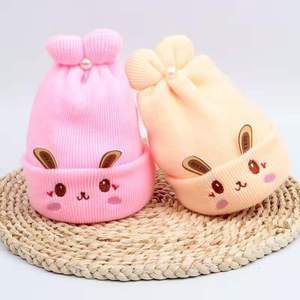 Gorro de Bebé Unisex Recién Nacido, Suave y Cálido, Tejido a Crochet, Estampado Animal, Gorro de Invierno, Gorro Fetal Ajustable - Product Image 4