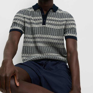 Polos de algodón de talla grande para hombre, tejido de punto transpirable de fábrica OEM, manga corta, diseño personalizado a granel, venta al por mayor - Product Image 1