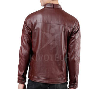 Veste en cuir pour hommes automne hiver meilleure qualité veste en cuir pour hommes veste en cuir véritable pour hommes - Product Image 3