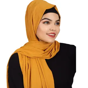 Hijab avec niqab en mousseline de soie douce hijab écharpe hijab pour femmes vêtements islamiques châles plaine Georgette femmes musulmanes