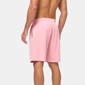 Nouveau arrivé 2025 100% coton hommes jogging shorts personnalisé DTF imprimé logo solide pinck couleur hommes jogger respirant hommes shorts - Product Image 5
