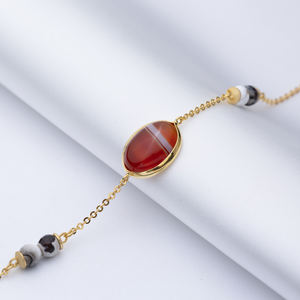 Tiger Eye <b>Quartz</b> 22K Gold Bezel Oval Shape Chain Theia Silver <b>Bracelet</b> Wholesale Handmade 925 Sterling Jewelry - Product Image 3