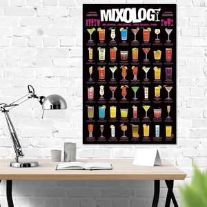 Mixology One Cocktails <b>Poster</b> Design - Product Image 2