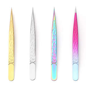 Nouvelles pinces à épiler professionnelles en acier inoxydable pour extensions de cils artificiels, précision, durabilité, poignée antidérapante, tailles 12-14 cm - Product Image 3