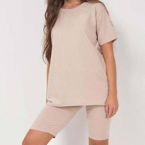 New <b>Short</b> Sleeve Casual Sportswear <b>Women</b> Loose Two Piece Sets Fitness Tops T-shirt <b>Shorts</b> <b>Suit</b> Cotton Breathable Summer Wear - Product Image 3