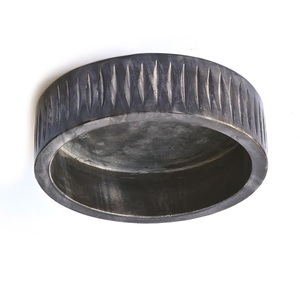 Bol en marbre noir indien, essentiels pour la salle de bain ou pour la présentation d'objets décoratifs, à prix de gros abordable, approvisionnement direct en gros - Product Image 2