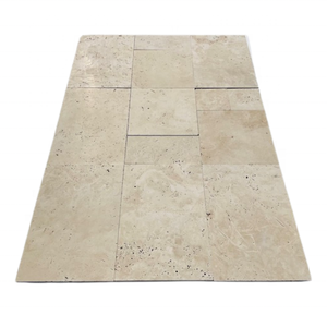 Azulejo de travertino beige marfil duradero de alta calidad hecho en Turquía y pavimentadora para jardín Hotel Villa al por mayor - Product Image 1