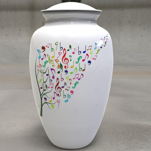 Urna de cremación de árbol de área de canción para adultos de aluminio para cenizas humanas bolsa de terciopelo gratis - Product Image 1