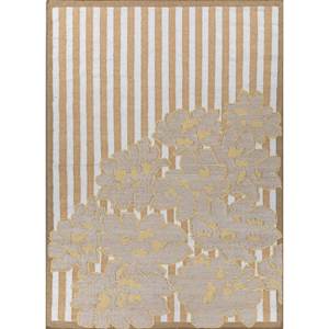 พรมขนสัตว์ทอลายทางแบบแบน Alhambra Ivory ลายทาง ซักได้ ใช้ในบ้าน-ADWP-13065 - Product Image 1