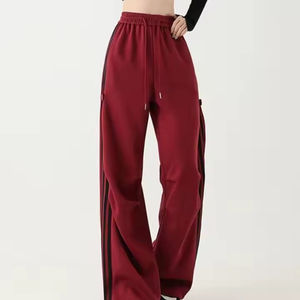 Nuevos Pantalones Harem Versátiles de Cintura Alta Elástica para Otoño, Cómodos, Transpirables, de Alta Calidad, 100% Algodón, Estilo Cargo - Product Image 1