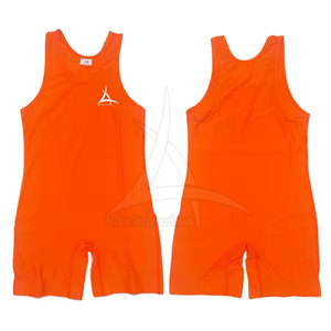 Custom Made OEM High Quality Breathable Eco-Friendly Quick Dry Men's Wrestling <b>Singlets</b> for Gym Training & <b>Weightlifting</b> - Product Image 1