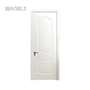 Porta de madeira SNEJ Porta de quarto à prova de som do hotel Porta de madeira interior folheado de madeira MDF