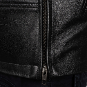 Men's Adrenaline Black Premium Leather Motorcycle Jacket Classy Waterproof Road Protected Motorbike Jacket For Men - Product Image 5