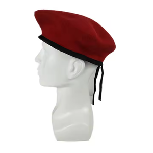 หมวกเบเร่ต์ขนสัตว์สีทึบสำหรับผู้ใหญ่หมวกเบเร่ต์สำหรับฤดูใบไม้ร่วงอันอบอุ่นติดโลโก้ได้ตามต้องการ - Product Image 2