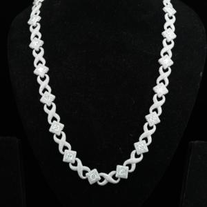 Xs Fashion Joyería para Hombre, Collar de Cadena de Eslabones de 10mm de Plata de Ley 925 con Moissanita VVS, Chapado en Oro y Rodio, Estilo Hiphop GRA - Product Image 3