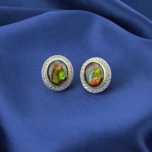Piedra preciosa facetada de amolita genuina con pendientes de piedra de topacio blanco Micro pavimentado hechos a mano 925 joyería de plata esterlina sólida - Product Image 3